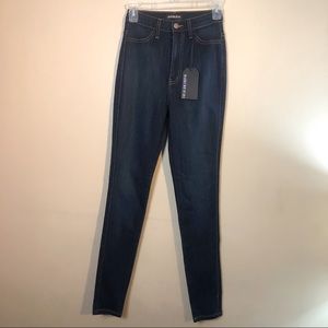 NWT Fashion Nova High-Waist Dark Blue Skinny Jeans